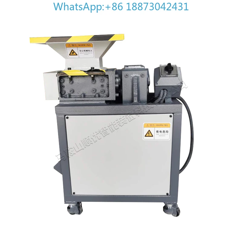 

Small shredder metal plastic scrap iron kitchen grinder single and double shaft rubber metal tire crusher