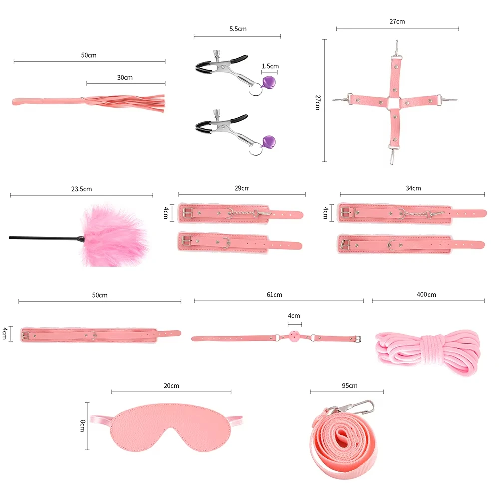 ألعاب الجنس BDSM عبودية أطقم جلد طبيعي ضبط النفس مجموعة أصفاد طوق الكمامة الهزاز ألعاب الجنس للنساء الأزواج ألعاب الكبار