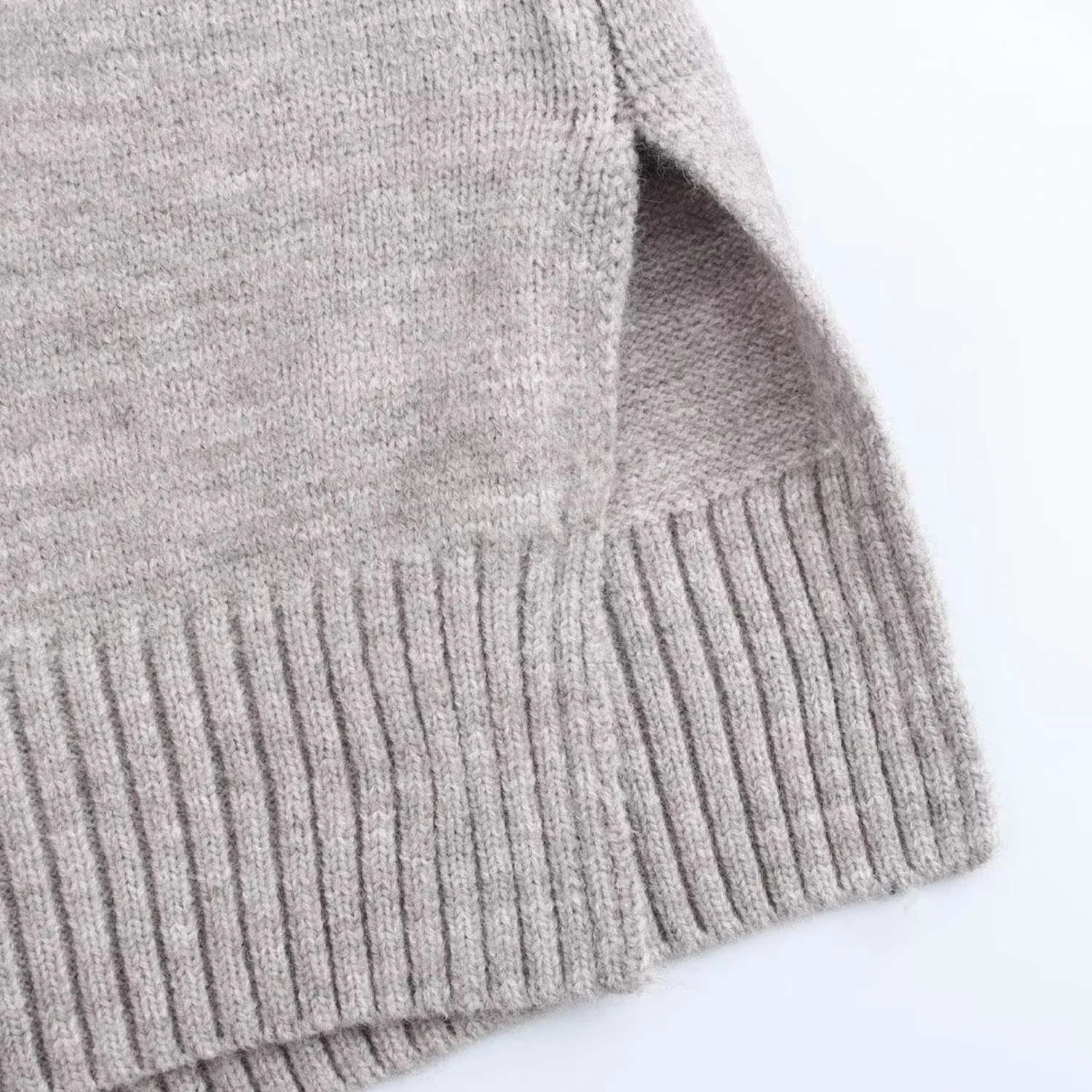 ZA-Pull décontracté à col rond pour femme, sweat à capuche basique, gris et gris, automne et hiver, nouveau, 2024