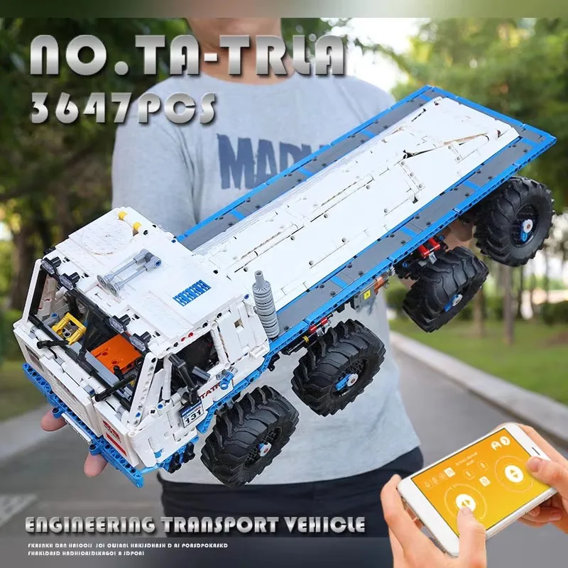 MOULD KING 13144 Technical Building Blocks Arakawa Tow Off-road Truck TATRLA 813 8x8 model MOC Bricks Kids Toys Christmas Gifts