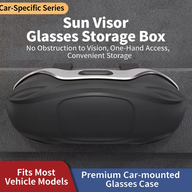 Car Glasses Box Car Sunglasses Holder Sun Visor ABS Storage Case Anti-Scratch Eyeglasses Protection Box Car Interior Accessories
