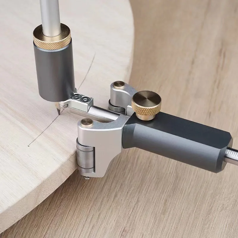 Multifunctional Wood Marking Accessory Linear Arc Dual-mode Ruler Parallel Curve Drawing Locator for Plank