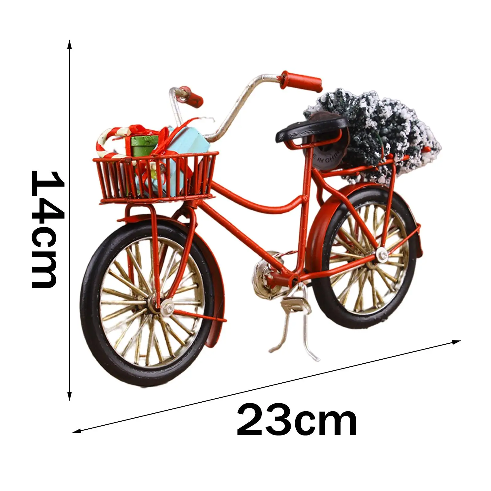 Veículos de mountain bike escala 1:10, bicicleta de dedo com caixa de presentes, modelo de casa de bonecas, quarto, escritório, decoração de mesa, brinquedos infantis