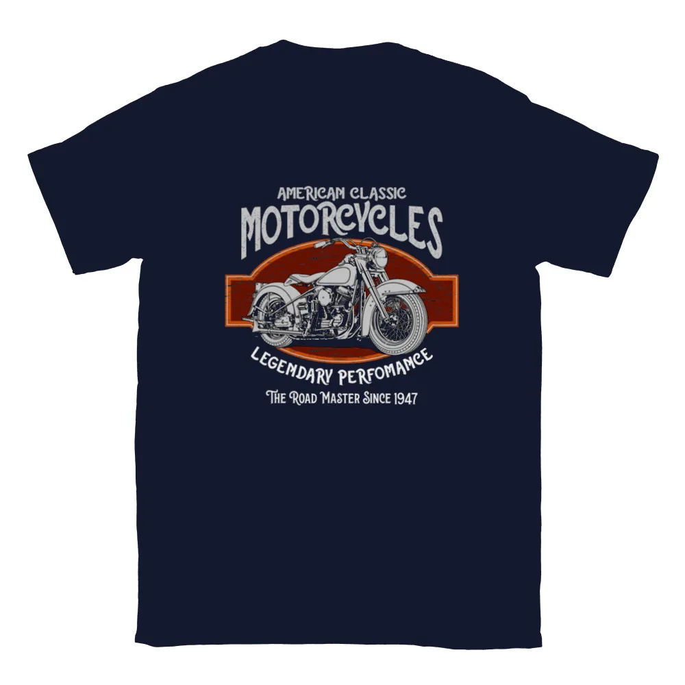 

American Classic Motorcycles T-Shirt Men T-shirt Summer Cotton Short Sleeve O-Neck Men's T-Shirt