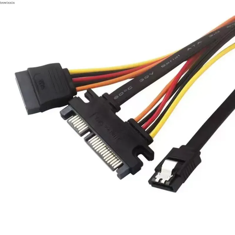 SATA 7+15 Pin Extension Cable for Mechanical SSD Data Integrated 22Pin Male to Female Serial Port Power Cable