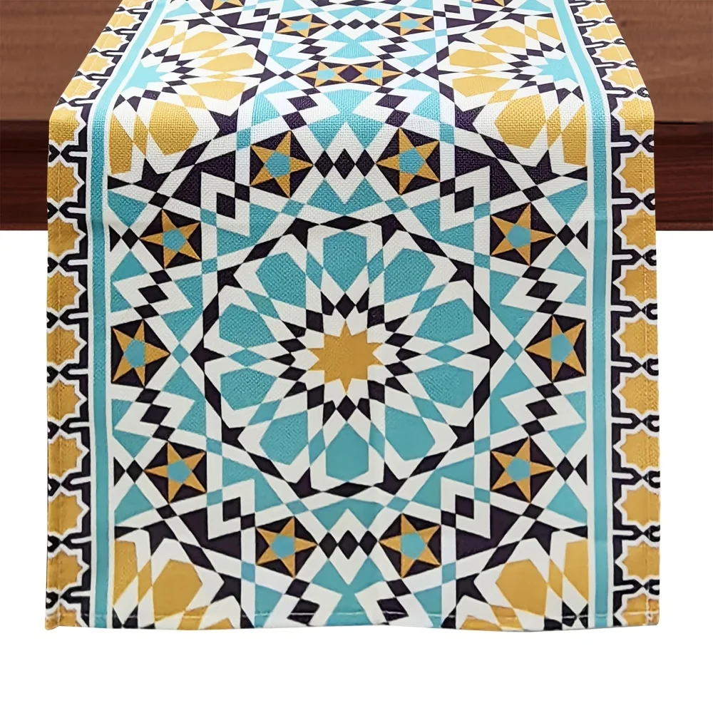 1 Stück böhmischer Tischläufer, böhmischer orientalischer Stil, gestreift, für Küche, Couchtisch, Kommode, Schal, Zuhause, Party, Dekoration