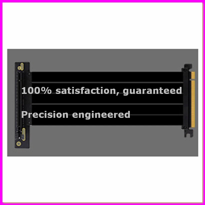 

Гибкий экранированный удлинительный кабель PCI-E Express 4.0 16X для видеокарты, 90 градусов ° Крепление для графического процессора (GPU) без потерь, черное, для GPU-ABVP