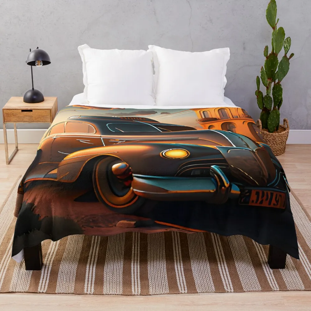 

Classic car pictures, wall art Throw Blanket sofa bed Bed Nap Luxury St Blankets