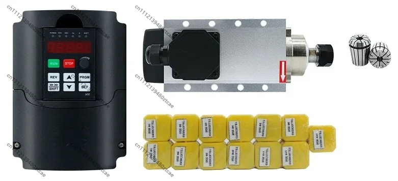2.2KW Square Air Cooled Spindle Motor ER20 110V 220V 380V With VFD Inverter Kit CNC Milling Machine Parts