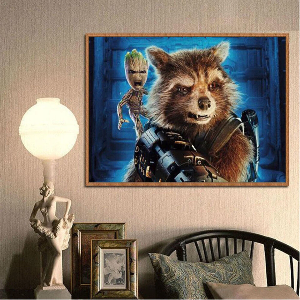 AB Northern Lights Diamond Painting Groot Guardians of the Galaxy Disney 5D DIY 2023 New Products Sets Crafts Gifts Home Decor