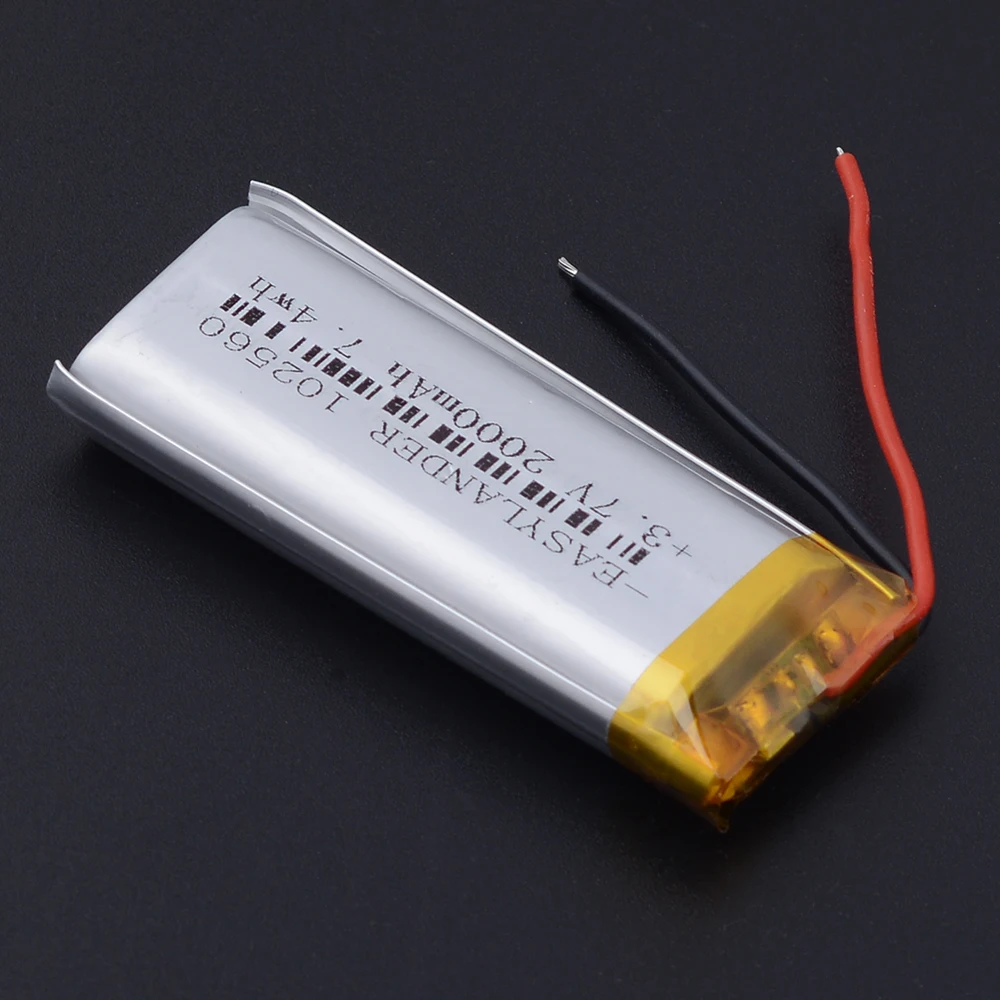 SH 1.0mm JST 1.25mm  PH2.0mm  ZH1.5mm XH 2.54mm 3.7V 2000mAh 102560 Lithium Polymer Li-Po li ion Rechargeable Battery cells