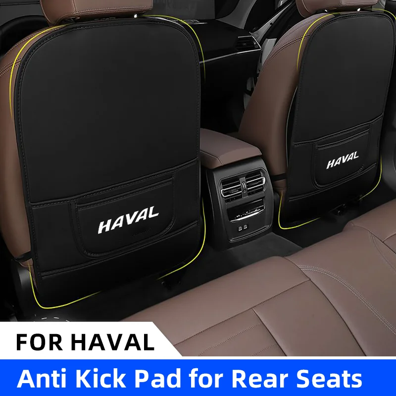 Leather Car Seatback Protector Pad For Haval Jolion 2024 H1 H2 H6 H9 H7 F7X F7 H2S M6 Seat Back Protective Child Anti-Kick Mats