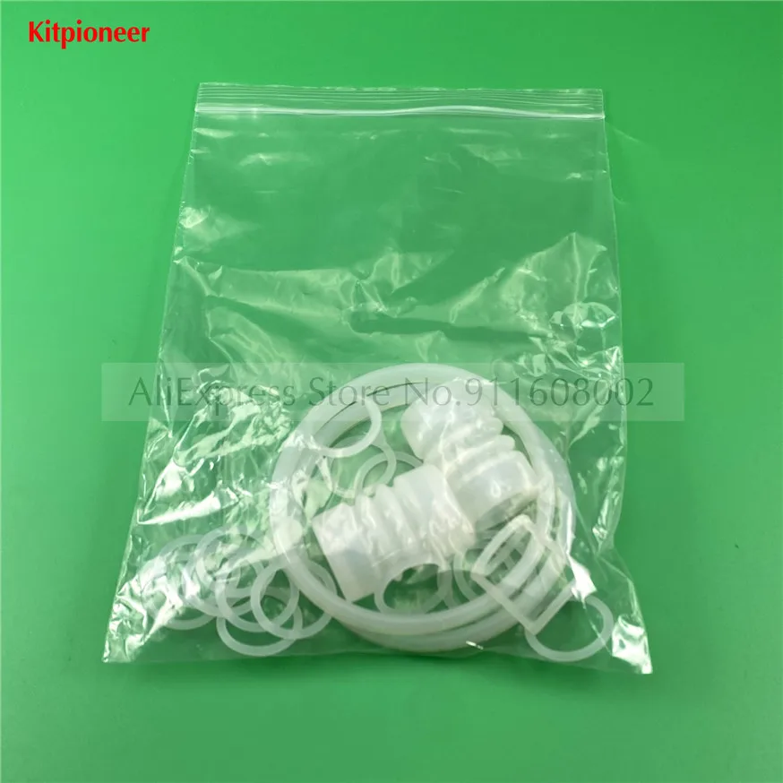 18 Pieces White Color Food Grade Silicone Sealing Rings Ice Cream Maker Parts Mixed Pack For BQL-818T Soft Serve Machines