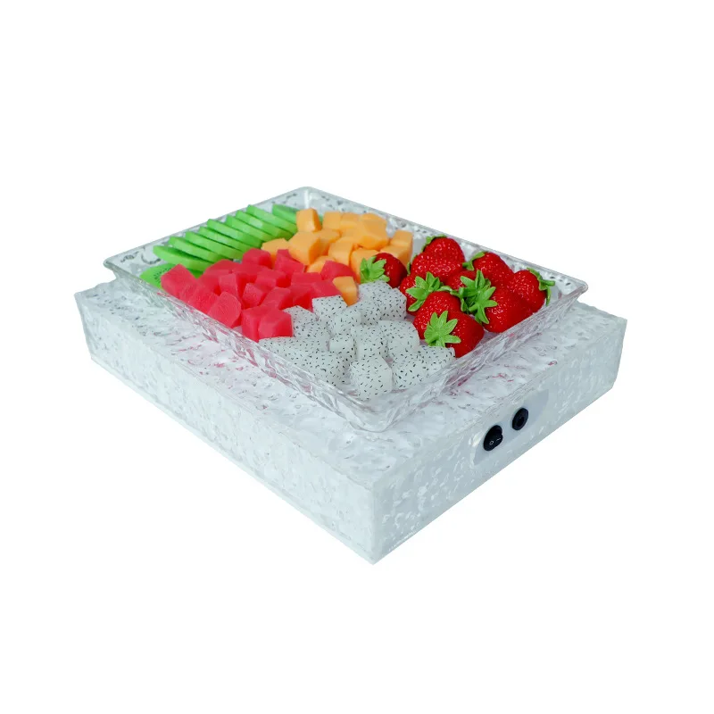 

special rectangular luminous acrylic fruit snack plate
