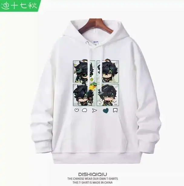 

Anime Genshin Impact Kinich Hooded Hoodie Cosplay Autumn Winter Men Women Coat Loose Jacket Tops anime