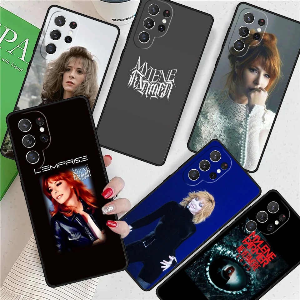 Mylene Farmer For Samsung Galaxy S24 Ultra S21 S22 S8 S9 S10E Note 10 20 Plus FE S23 Phone case Cover Coque