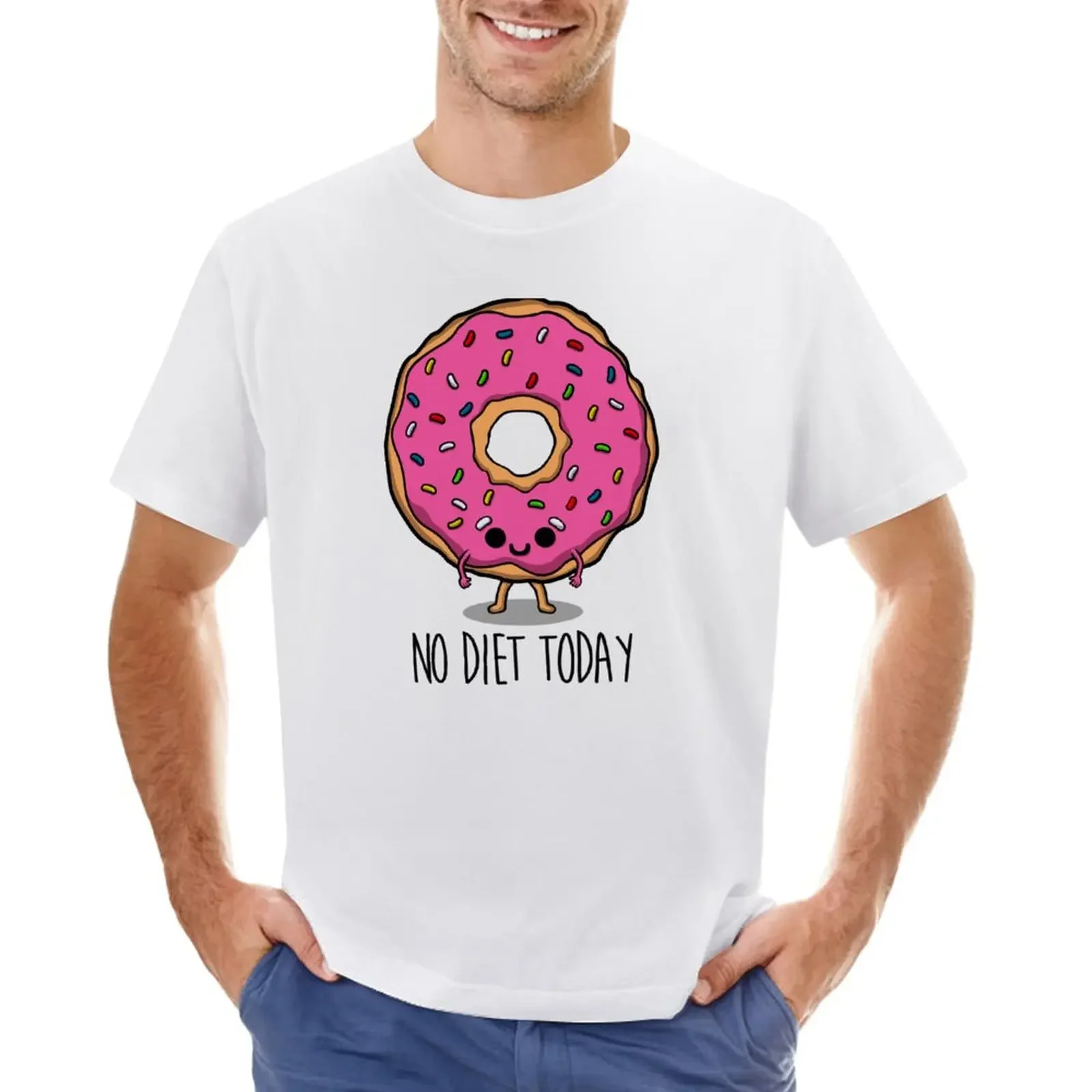 Do not diet today T-Shirt boys whites funnys aesthetic clothes Men's t-shirt