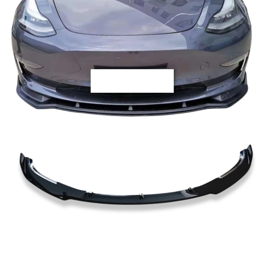 

Modification Glossy Black Front Bumper Lip Spoiler Splitter for Model 3 2017 - 2023 2022 ABS 3PCS Modified Car