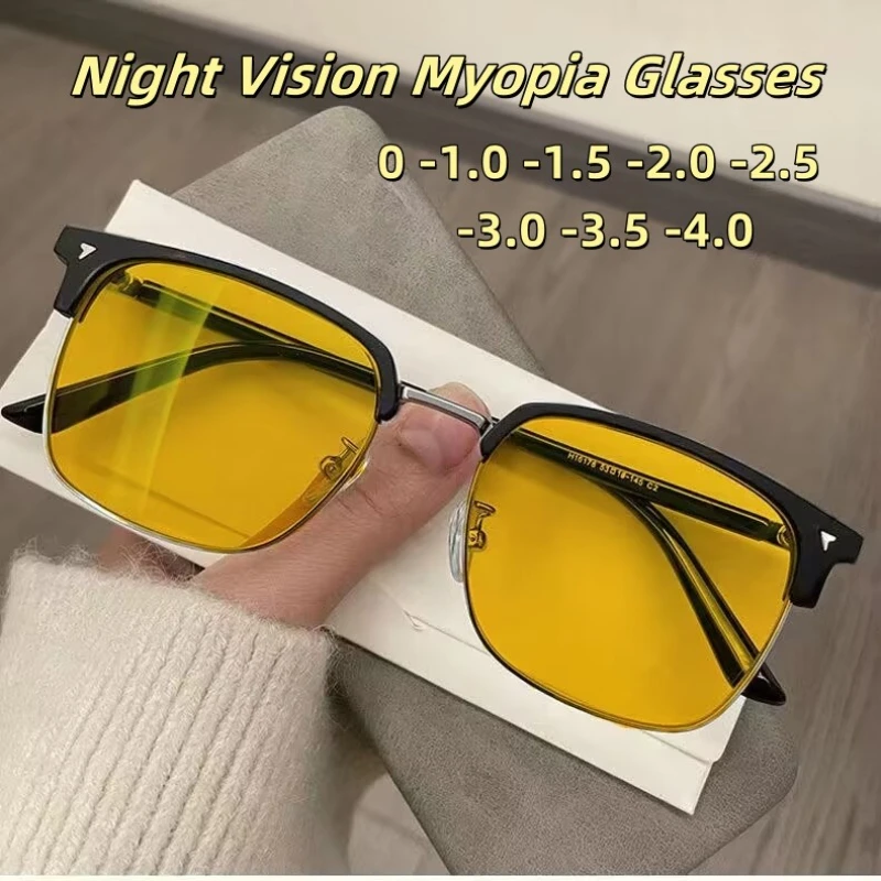 Driver Specific Night Vision Myopia Glasses Dual Use Day and Night Anti High Beam Headlights for Night Enhancement Unisex