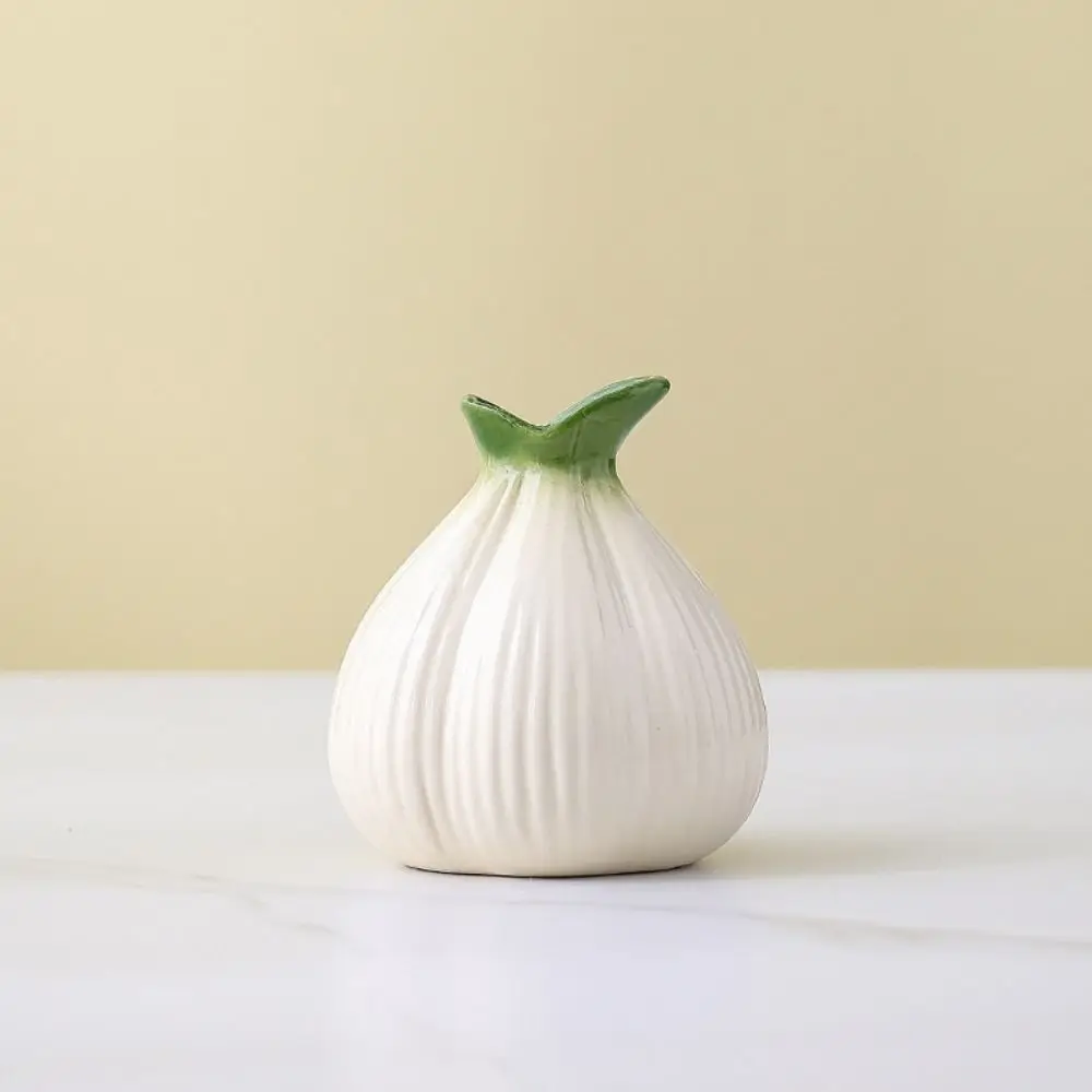 

Ins Style Ceramic Onion Vase Cute Handicraft Hydroponic Flower Holder Exquisite Creative Flower Pot Home