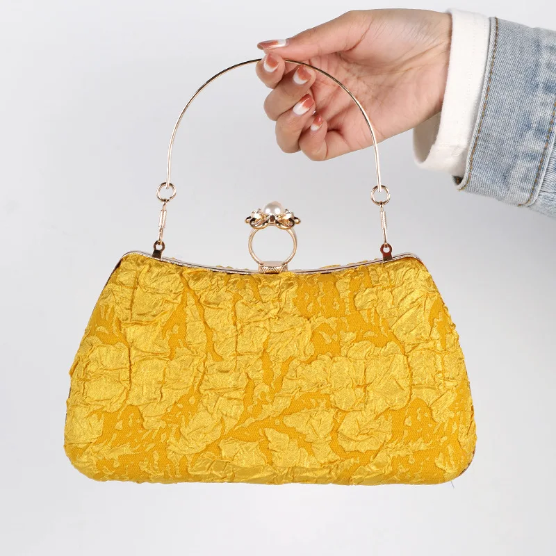 Nieuwe Strass Avondtas Retro Clutch Tas Mode All-Match Elegante Kettingtas