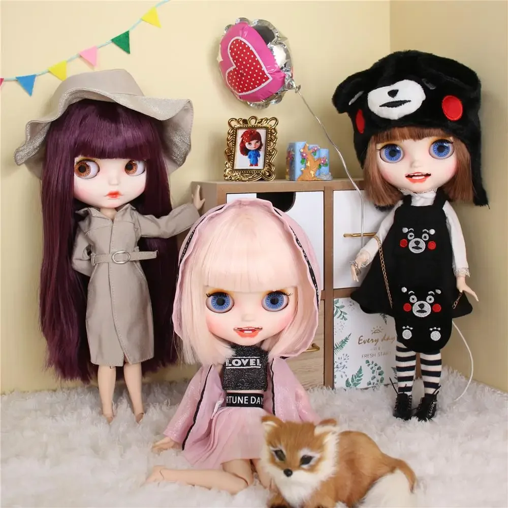 

DBS ICY factory blyth doll 1/6 toy 30cm bjd matte face joint body smiling face custom doll suit shoes anime doll girls gift