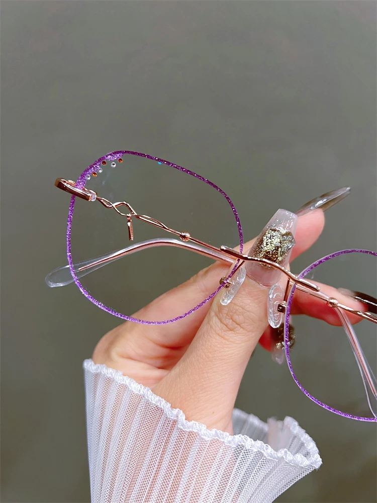 Anti Blau Licht Blockieren Gläser Frauen Hohe Klare Linse Myopie Brillen Mode Astigmatismus Optische Brillen Rahmen – Detail 12