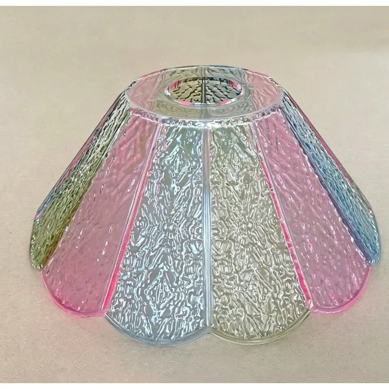 Acrylic French Pleated Leaf Light Cover -1pc Colored Lampshade: Classic Petal Lamp Shade - Bedroom Wall Sconce Shade