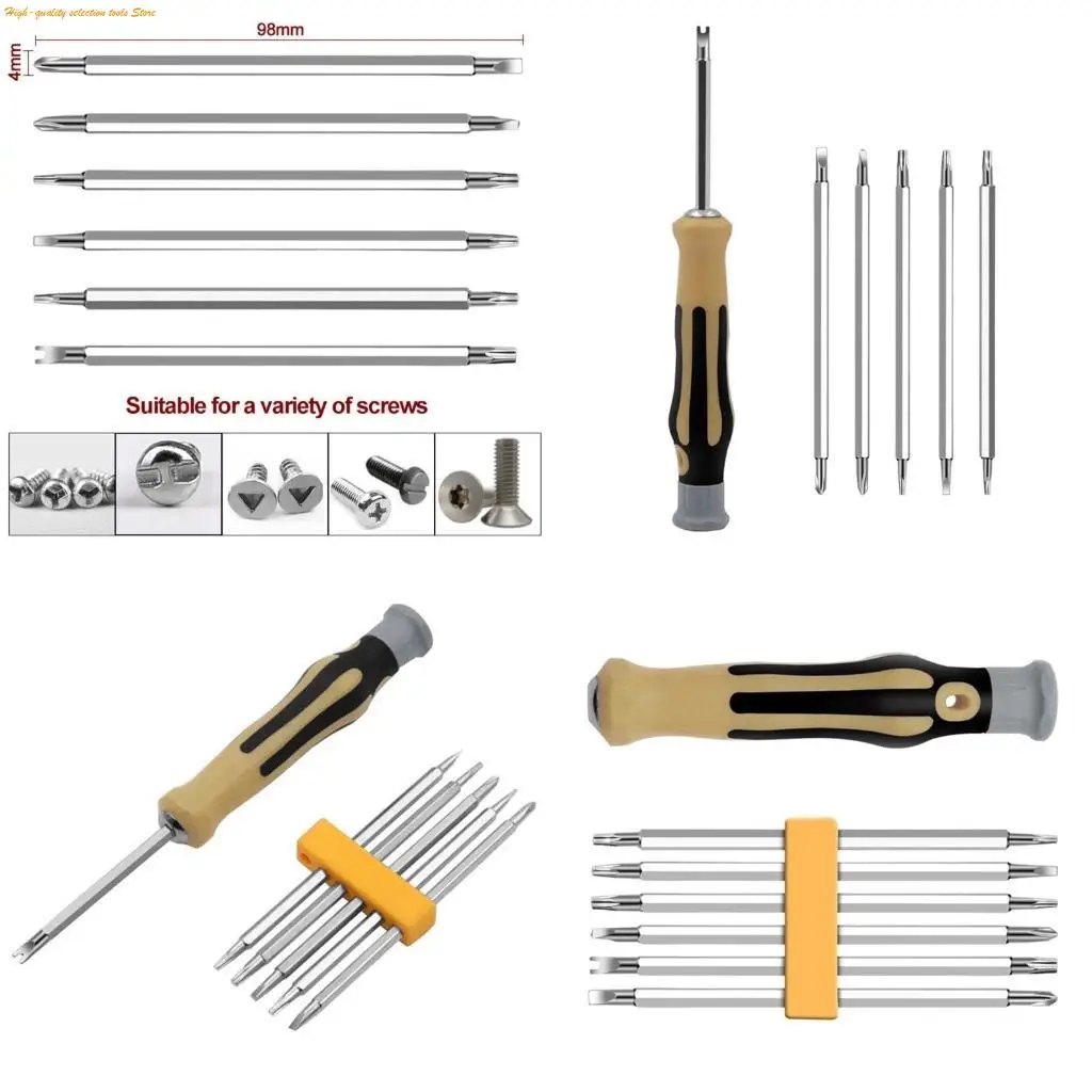 203F Screwdriver Bit Set Chrome Vanadium Steel Double Heads Screwdriver