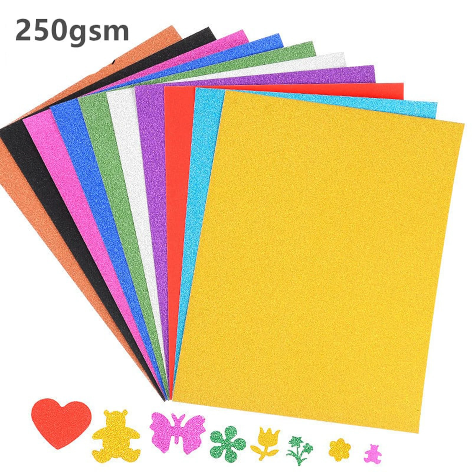 10pcs A4 Card Glitter Paper Cardboard Craft Paper Handmade Kids DIY Crafts Wedding Party Supplies Handcraft Decoration