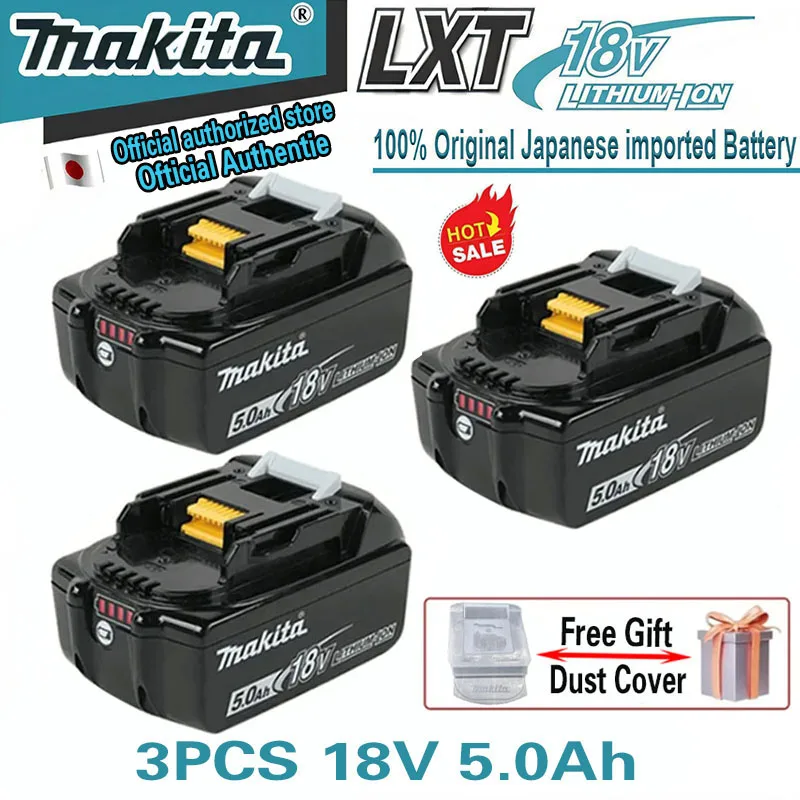 

100% original Makita 18V 5000mAh lithium-ion rechargeable battery 18V drilled replacement battery BL1860 BL1830 BL1850 BL1860B