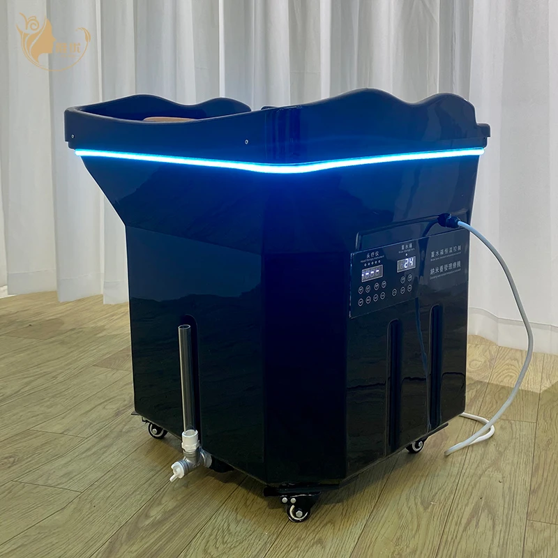 

Mobile Head Therapy BasinMobile Hair Washing Station With Steaming Water Circulation Shampoo Basin