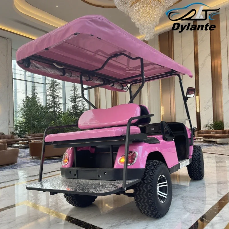 2025 جديد نادي الرماية سيارة على الطرق الوعرة الصيد سيارة 4 مقاعد بطارية ليثيوم عربة جولف كهربائية مع شاشة 10 بوصة لملعب الغولف #5