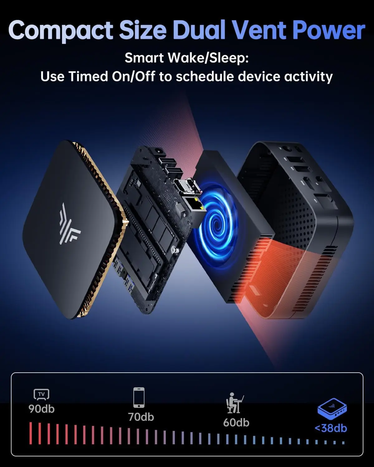 KAMRU Mini PC Alder Lake N95 DDR4 16GB/8GB RAM 512GB/256GB SSD Win11 Pro WiFi5 BT4.2 Mini computadora de escritorio para oficina de negocios