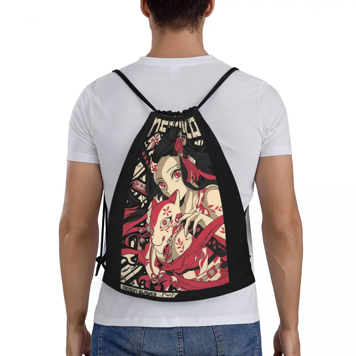 

Кимоно Nezuko Demon Slayer Kimetsu No Yaiba аниме рюкзаки на шнурке карманная спортивная сумка сумки для книг для путешествий школы