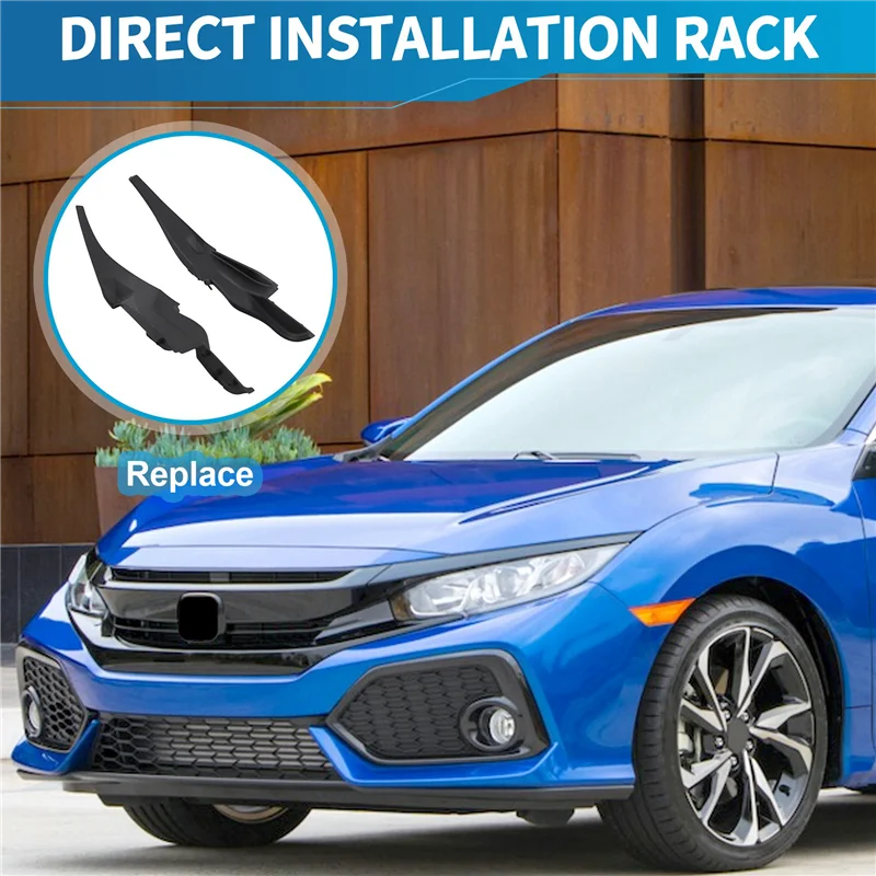 AB56-1Pair Side Fender Trim Hinge Protectors Hood Fender Cover For Honda Civic 2017-2020 74270-TEA-T00 74220-TEA-T00