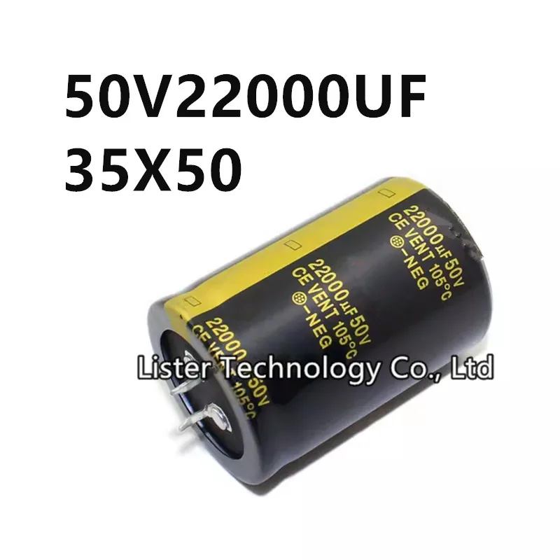 1PCS/Lot 50V 22000UF 50V22000UF 22000UF50V volume: 35X50 mm audio power amplifier inverter aluminum electrolytic capacitor