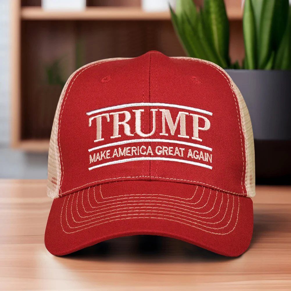 

Trump Baseball Cap Cycling Caps Adjustable 3D Embroidery Hat Make America Great Again Mesh Trucker Hats Breathable for Men Women