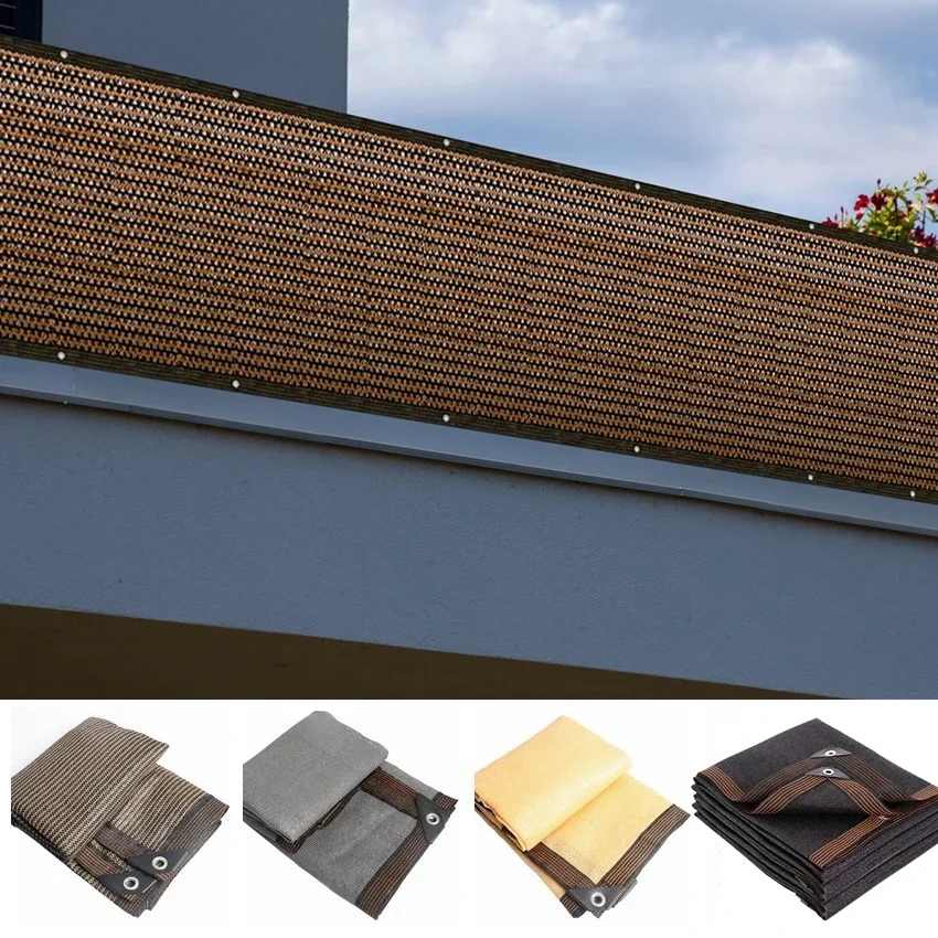 90% Shading Outdoor Anti UV Beige Grey Coffee HDPE Sun Shade Net Balcony Screen Mesh Pergolas Sunshade Net