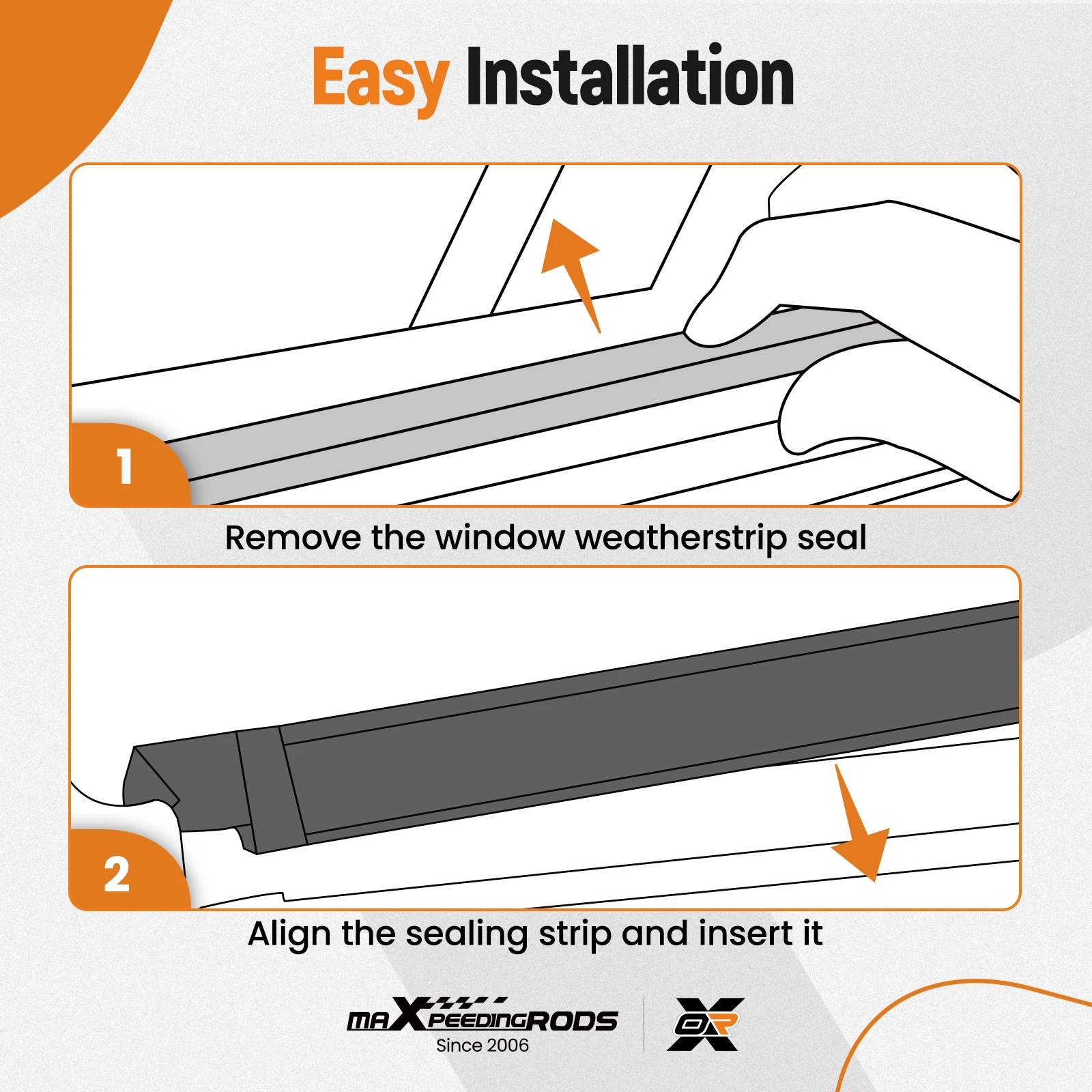 

Side Window Sweep Belt Pair for Honda Civic 2D 2012-15 72410-TS8-A01 Rubber Seal