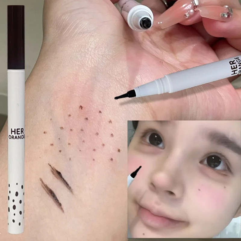 Wild Freckle Pen & Mole Liquid Eyeliner Pen Waterproof Natural Realistic Easy Apply Dot Spot Marks & Tears Mole Pen Makeup Tool