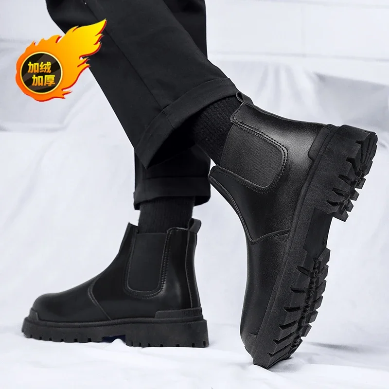Ankle Boots Casual Sneaker Casual Shoes Leather Shoes Male Sneakers Loafers Sports and Leisure Work Wear Men\'s Autumn Sneakers
