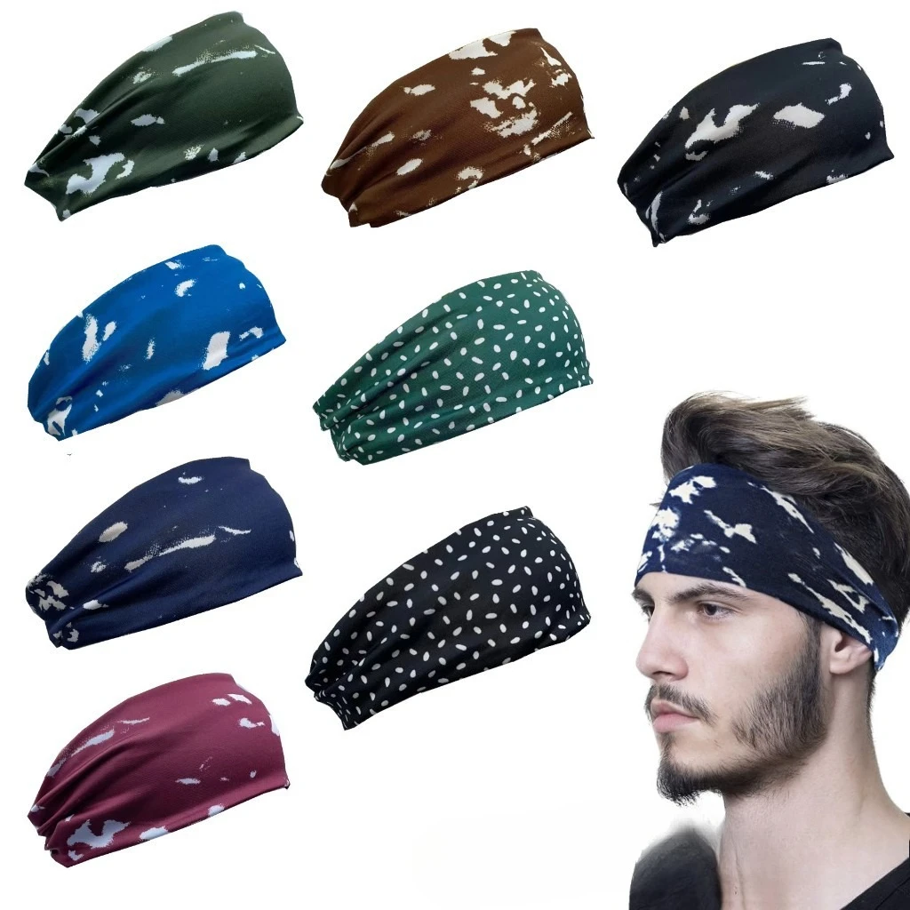 

Yoga Headband Sweat Absorbent Stretchy Sports Headband for Men Women Fitness