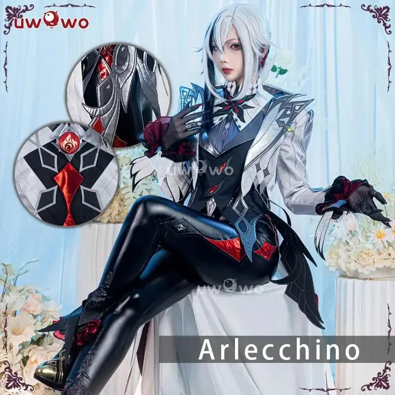 

В НАЛИЧИИ UWOWO Эксклюзивный Genshin Impact Arlecchino Косплей Костюм Игровой Наряд Костюмы на Хэллоуин