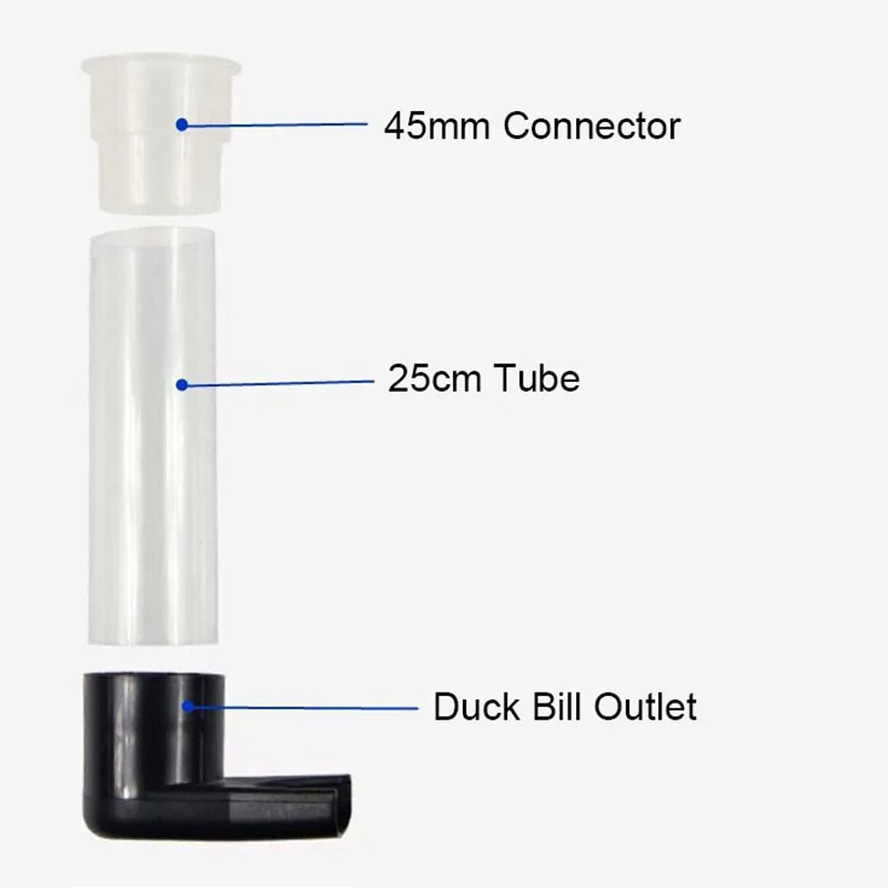 Aquarium Accessories Water Pipe Duck Mouth Nozzle Connector Section Part Water Circulation System for Upper Drip Filtration Box