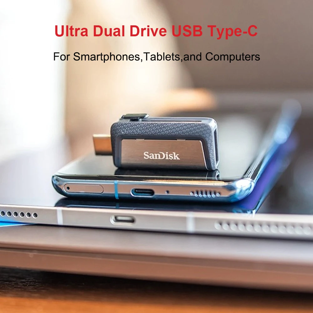 محرك أقراص سانديسك الترا المزدوج USB Type-c SDDDC2 64GB 128GB 256GB شديد السرعة المزدوج OTG USB3.1 محرك فلاش محرك القلم حتى 150 ميجابايت #4