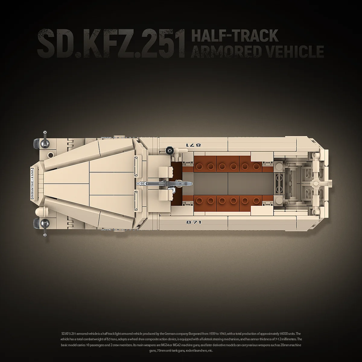 العالم الحرب العالمية الثانية ألمانيا نصف المسار مركبة مدرعة اللبنات عدة 38T خزان المدمرة نموذج عسكري الطوب لتقوم بها بنفسك لعبة للأطفال هدية