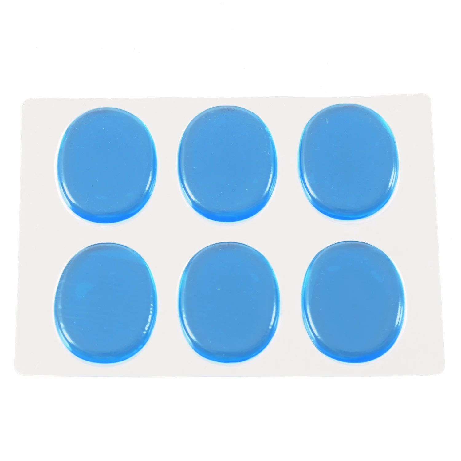 6pcs/set Snare Drum Mute Pad Drum Damper Gel Pads Snare Drum Muffler Mute Transparent Percussion Instrument Accessories(blue)