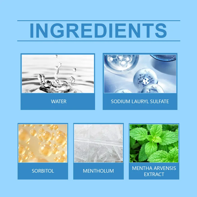 منظف مخلب الكلب رغوة غير شطف سوربيتول المنثول حقل النعناع استخراج فرشاة السيليكون ينظف المناطق التي يصعب الوصول إليها