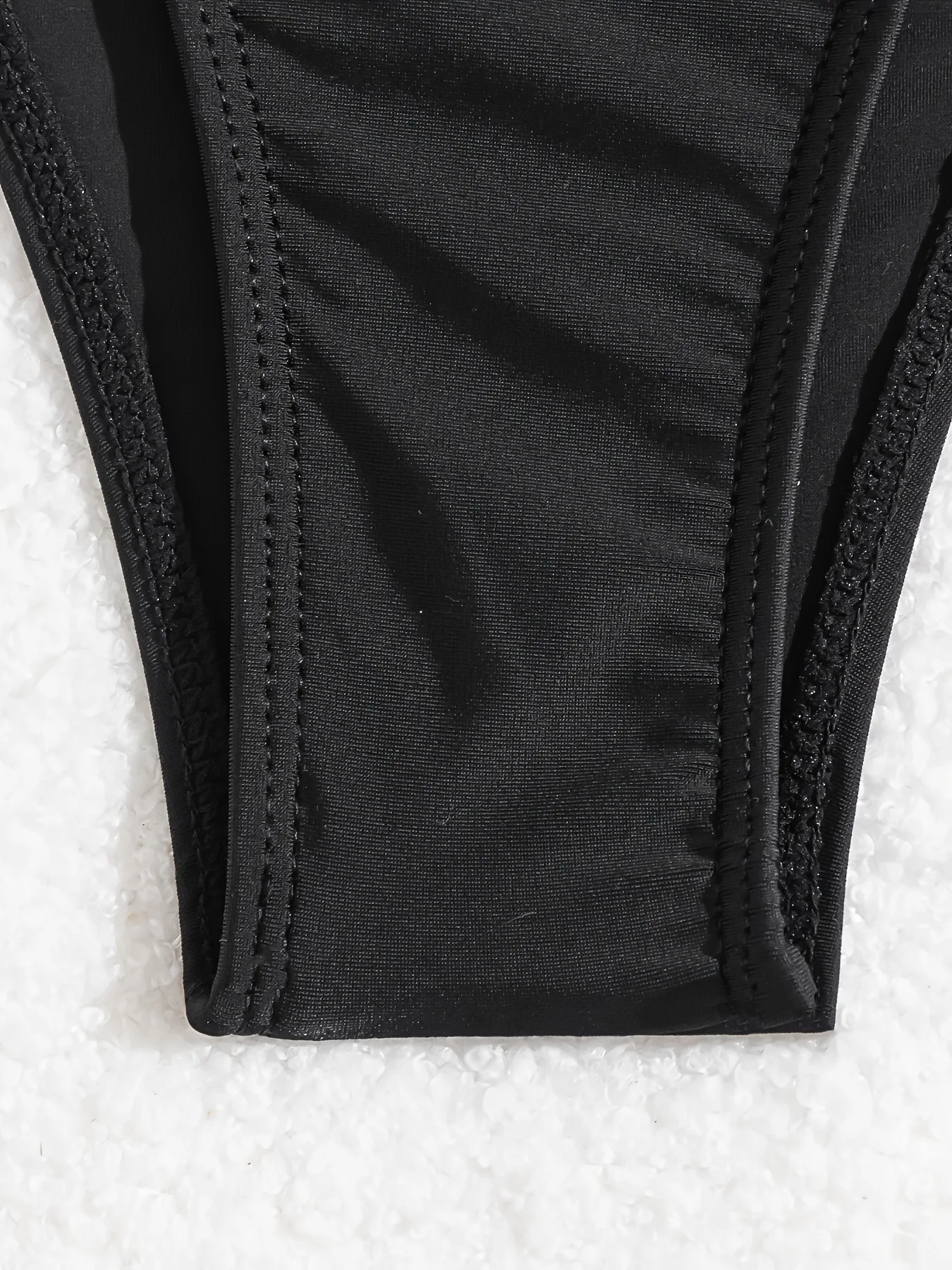 2025 Women Sexy Backless Bikini Set Slimming Solid Black Color Two-Piece Adjustable Tie-Side Triangle Top Summer Beach Swimwear
